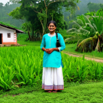 **

A friendly, fully clothed female rural tourism guide, wearing modest traditional Bengali clothing, standing in a lush green village landscape, appropriate attire, safe for work, perfect anatomy, natural pose, professional photography, showcasing the beauty of rural life, family-friendly.

**