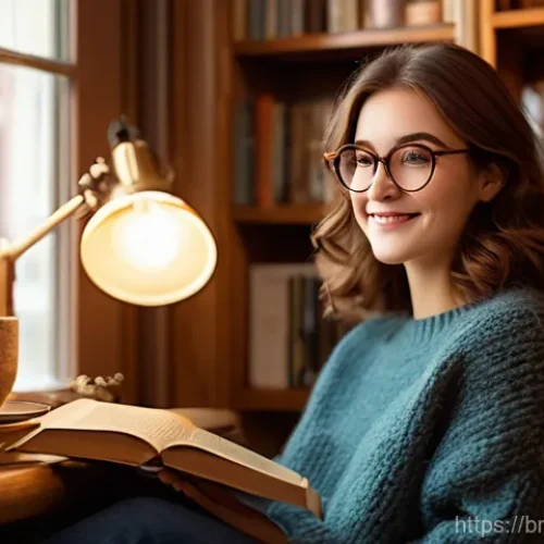 Home 3 농촌관광지도사와 농업 체험 프로그램 - **Prompt 1: Cozy Bookstore Scene**
A young woman, approximately 25 years old, with shoulder-leng...